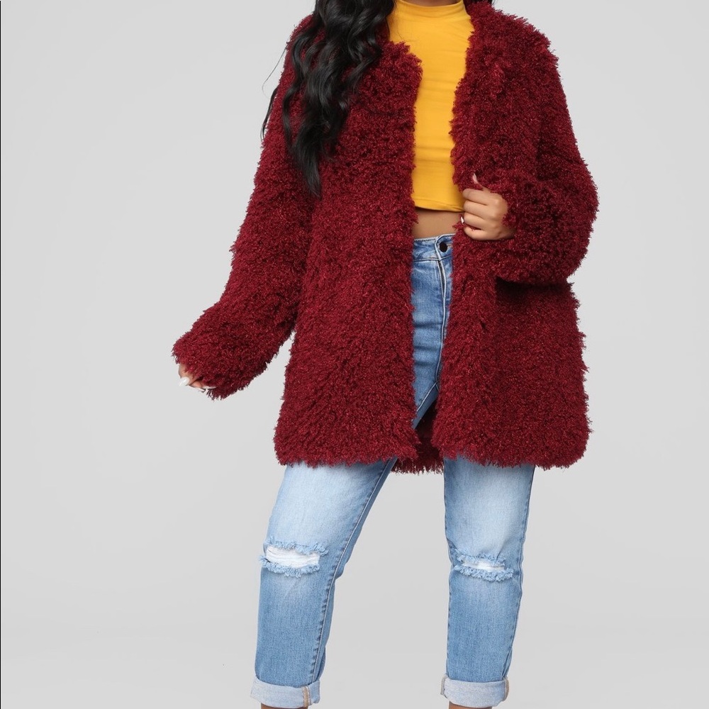 Burgundy cardigan